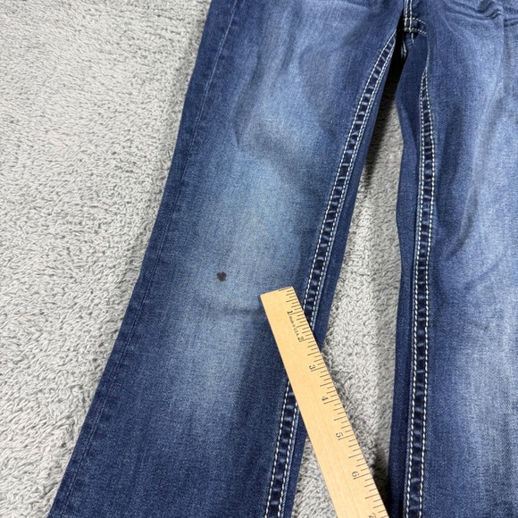 Miss Me Mid Rise Bootcut Americana Horseshoe Embellished Blue Womens Size 25x33 - Picture 7 of 9